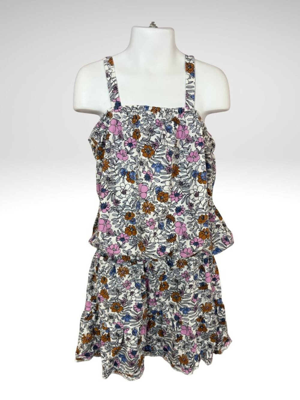 Cottagecore Boho Carter's Girls 2 Piece Floral Cotton Summer Set (SKU: 206G)